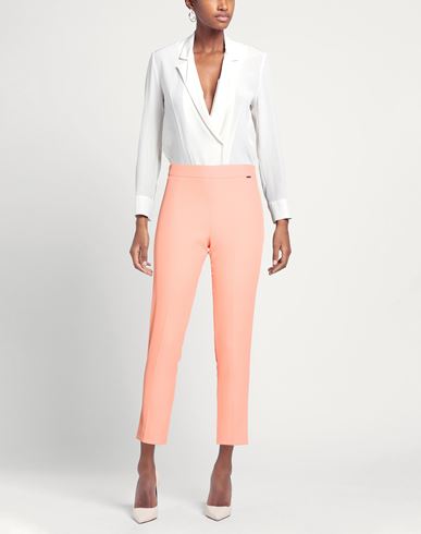 Woman Pants Orange Size 6 Polyester, Elastane
