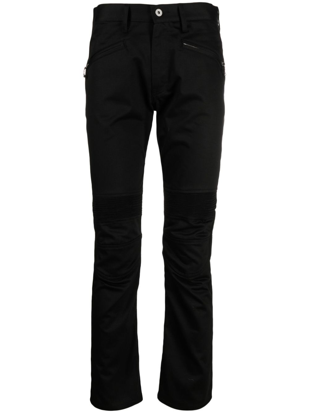 Panel-detail cropped skinny trousers - Black