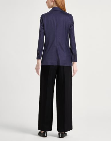 Woman Blazer Navy Size 4 Virgin Wool, Cashmere