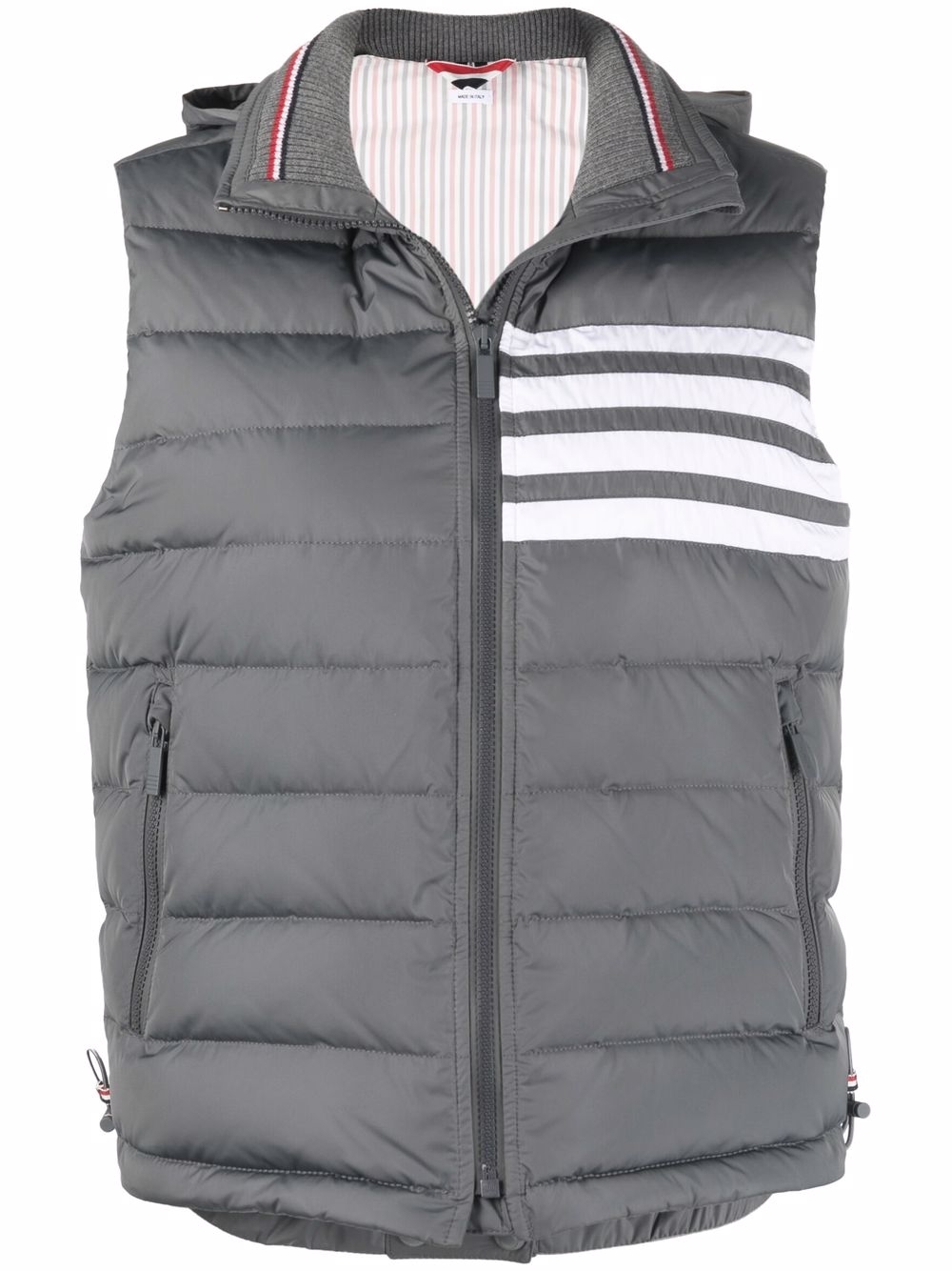 4-Bar Stripe down-filled padded vest - Blue