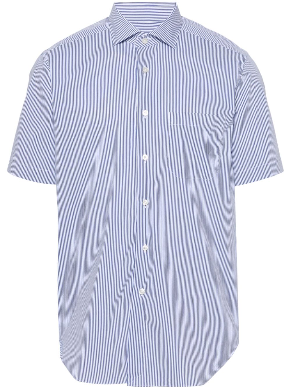 Short-sleeve striped shirt - Blue