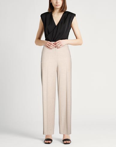 Woman Pants Beige Size 10 Virgin Wool, Viscose, Polyamide, Elastane, Polyester