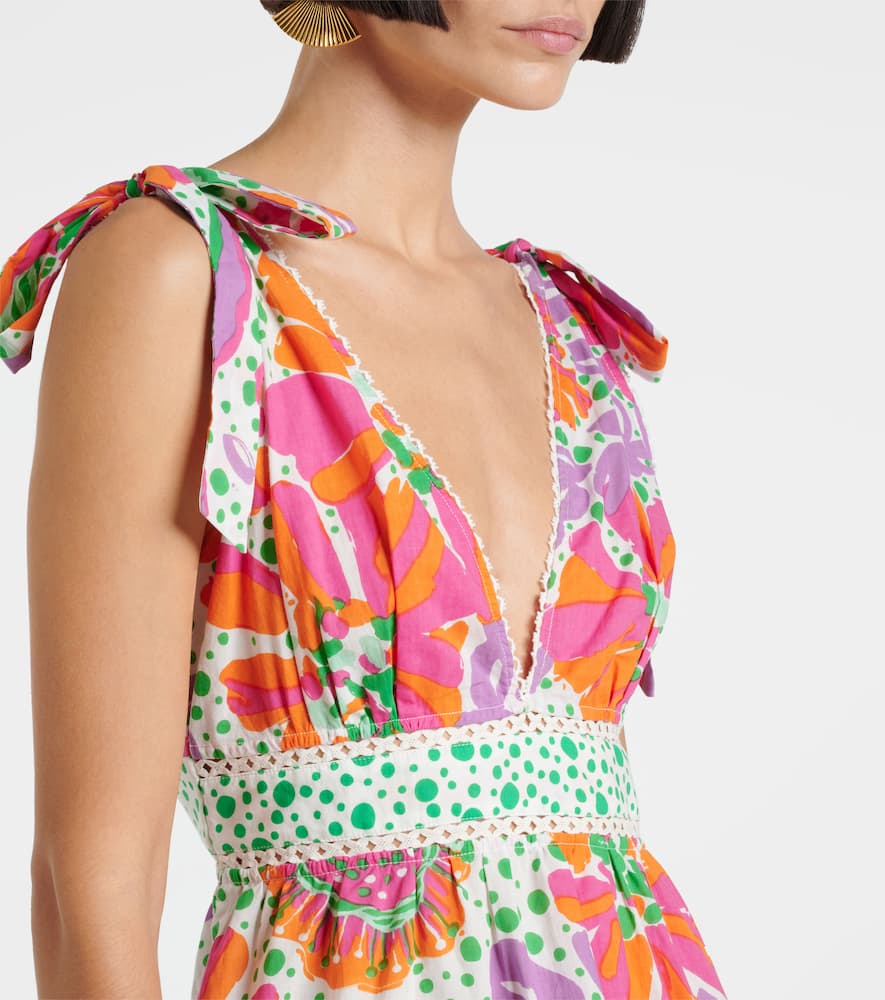 Cara printed cotton minidress