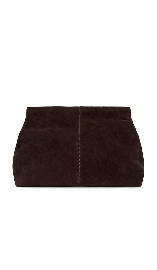 Flattered Clay Clutch in Chocolate