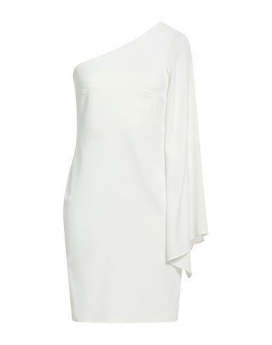 Woman Mini dress White Size 2 Polyester, Elastane