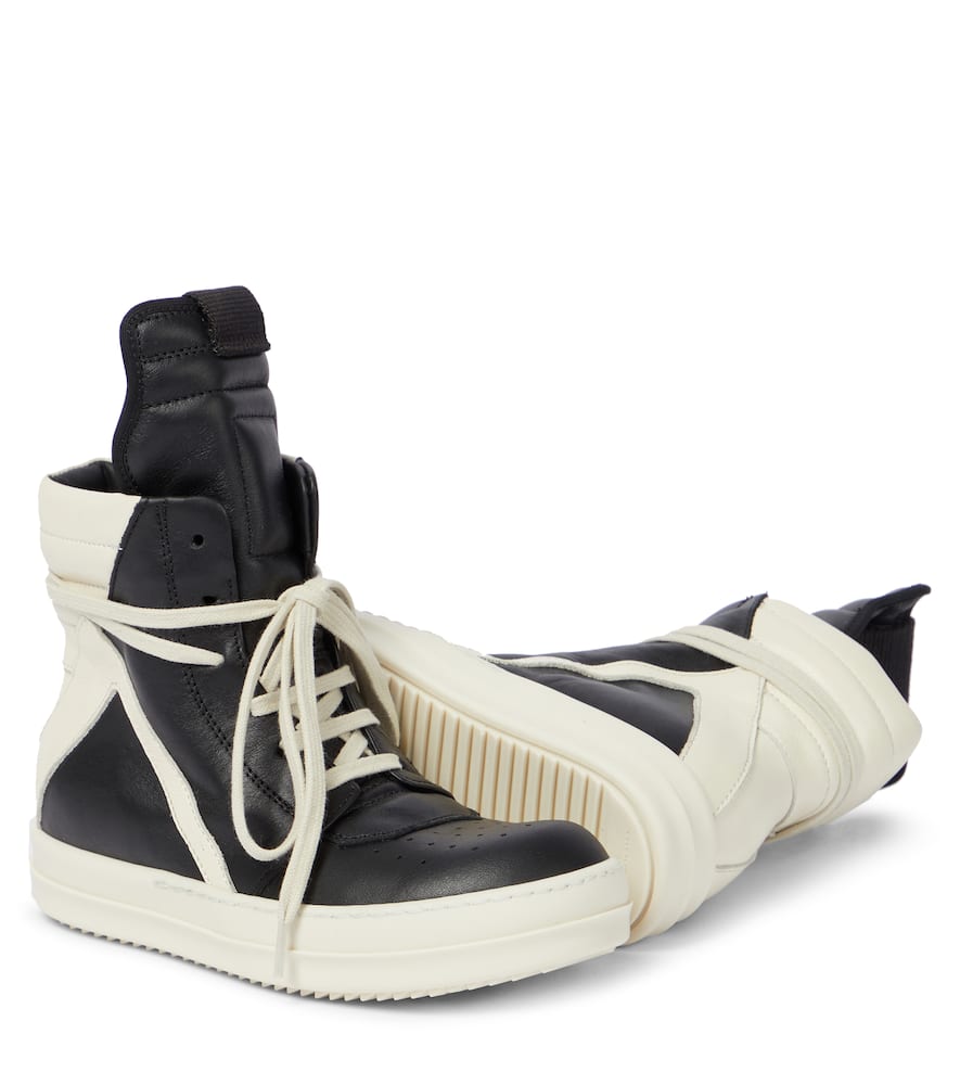 Rick Owens Kids Geobasket high-top leather sneakers