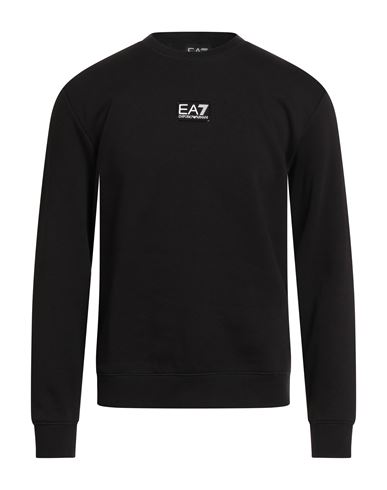 Man Sweatshirt Black Size 3XL Cotton, Polyester, Elastane