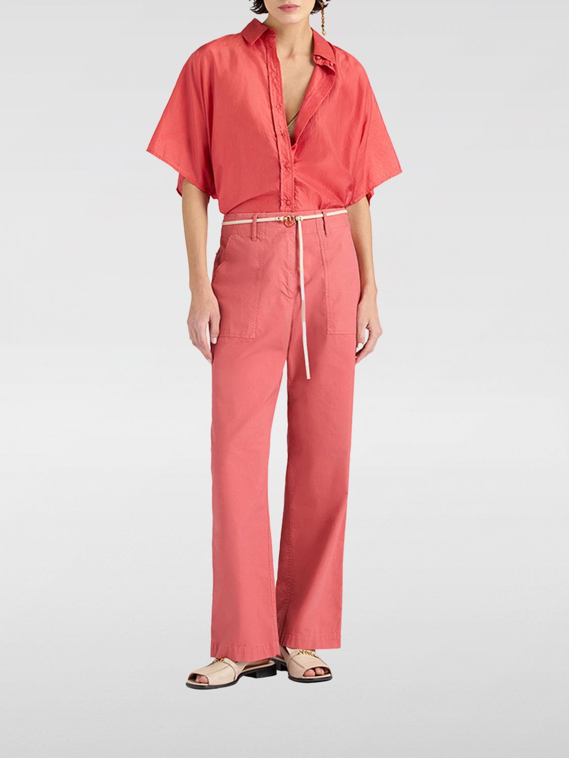 MOMONÌ Pants Woman color Salmon