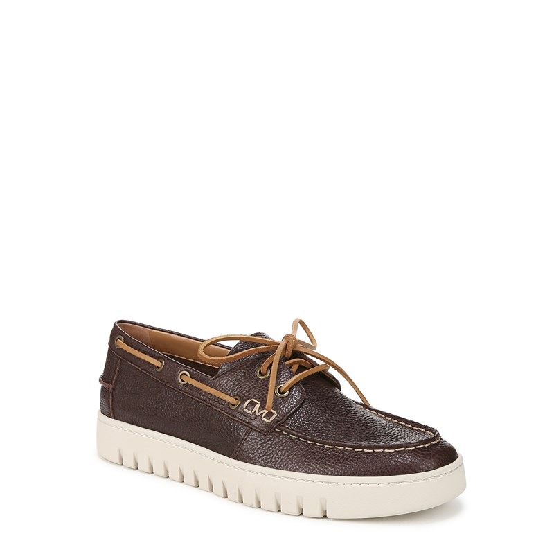 Men's Uptown Boat Shoes (Chocolate Ganache Leather)