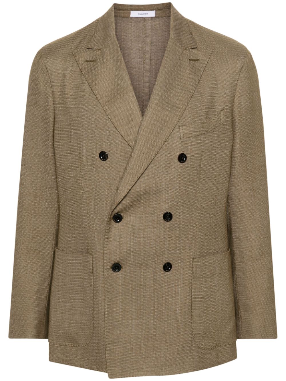 Patterned-jacquard suit jacket - Green