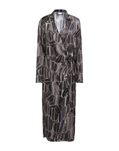 Woman Midi dress Charcoal Size 4 Polyester