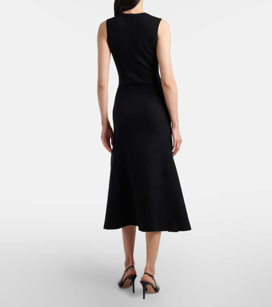 Floral jacquard midi dress