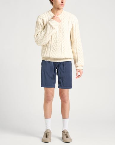 Man Shorts & Bermuda Shorts Midnight blue Size 38 Cotton, Silk, Elastane