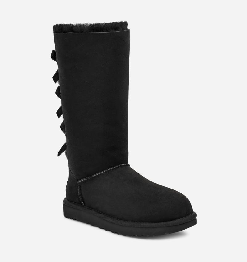 ® Women's Bailey Bow Tall II Boot Sheepskin Classic Boots in Black/