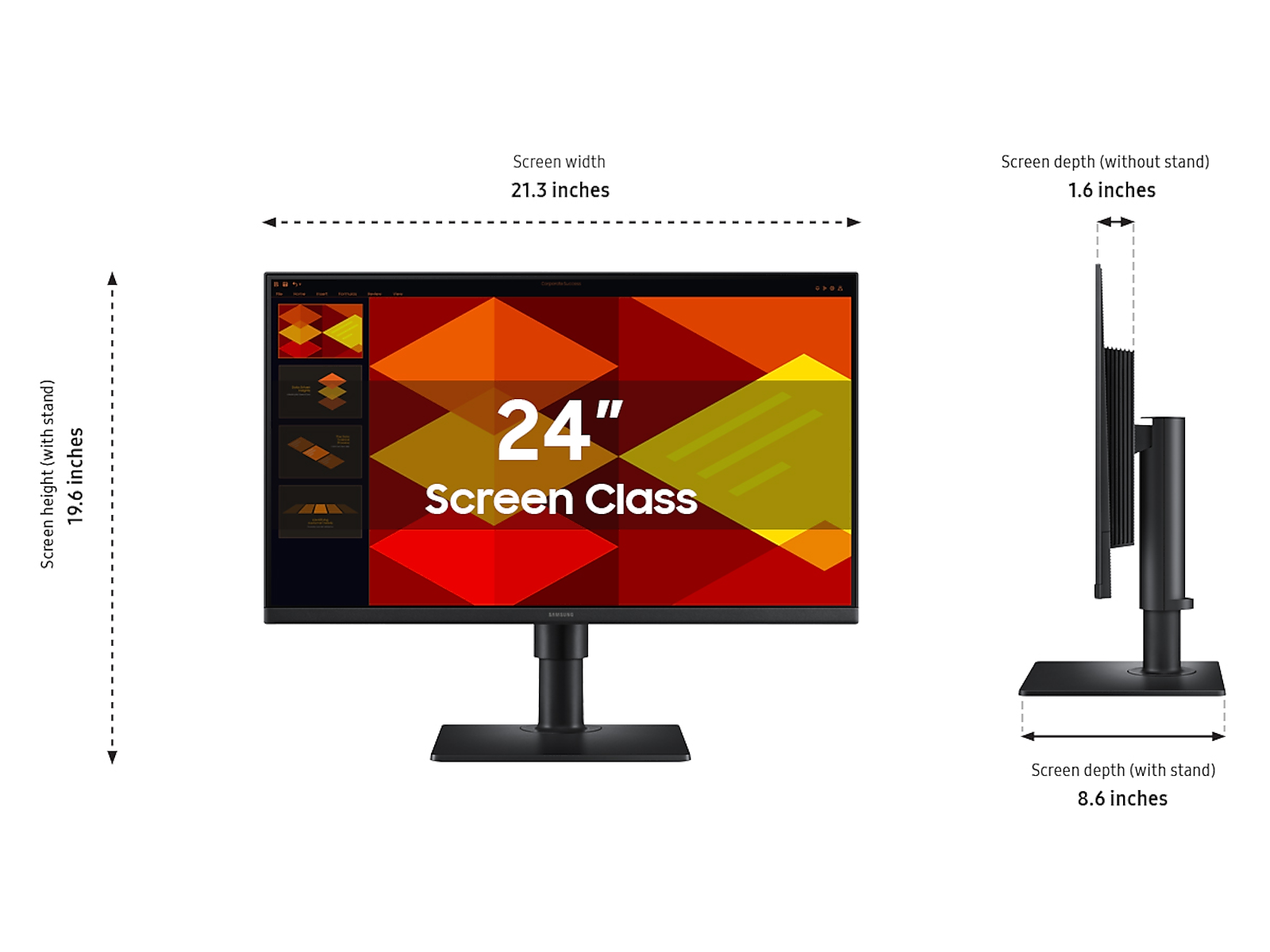 24" (S40GD) Borderless Business Monitor IPS Panel 100Hz HAS USB Hub EPEAT ENERGY STAR® Certified(LS24D402GANXGO)