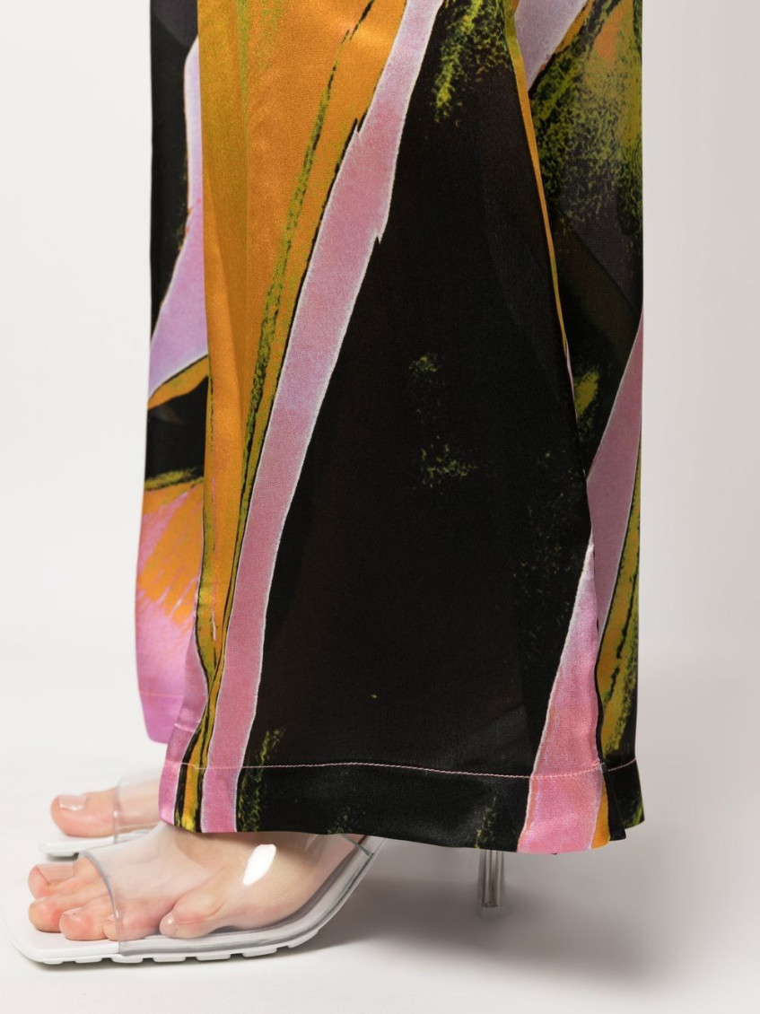 - Printed Wide Leg Trousers