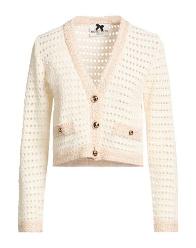 Woman Cardigan Ivory Size 6 Cotton, Polyamide, Polyester