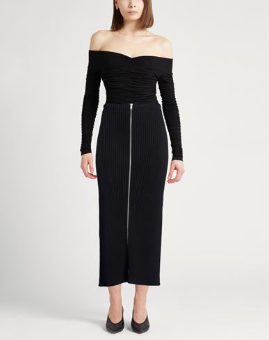 Woman Maxi skirt Black Size 0 Cotton