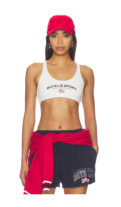 Boys Lie White Boys Lie Sport Bralette in White. S. Also in XS
