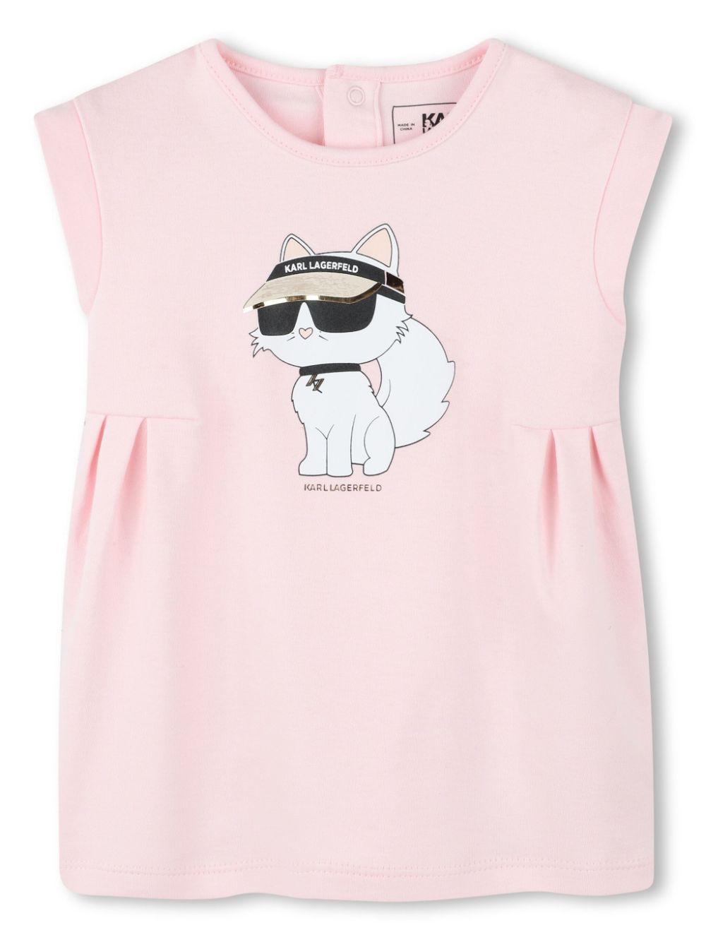 Choupette-print dress - Pink