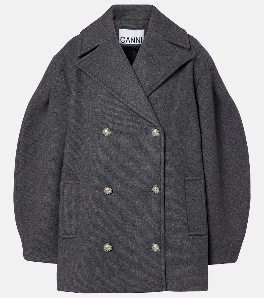 Oversized wool-blend peacoat