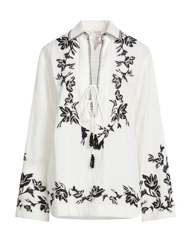 Woman Top White Size L Linen, Cotton