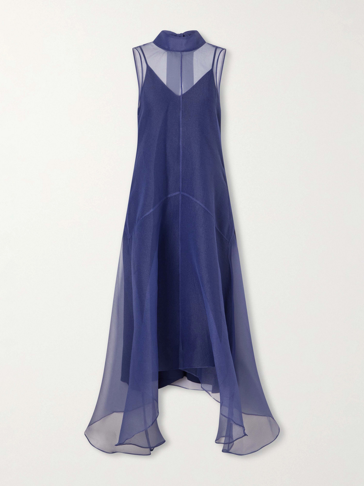 Auden Sheer Midi Dress - Blue