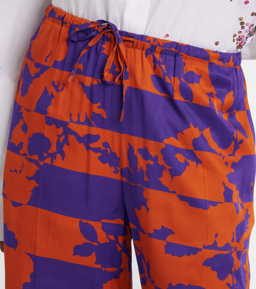 Printed wide-leg pants