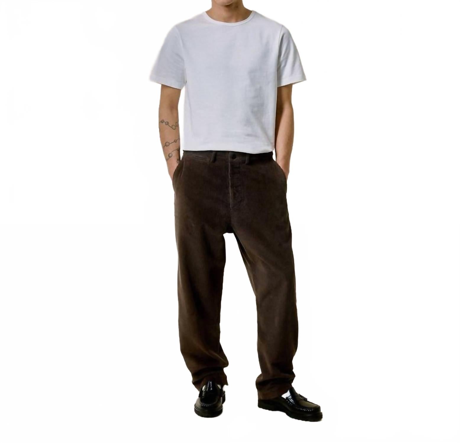 Bold Corduroy Chino In Chocolate