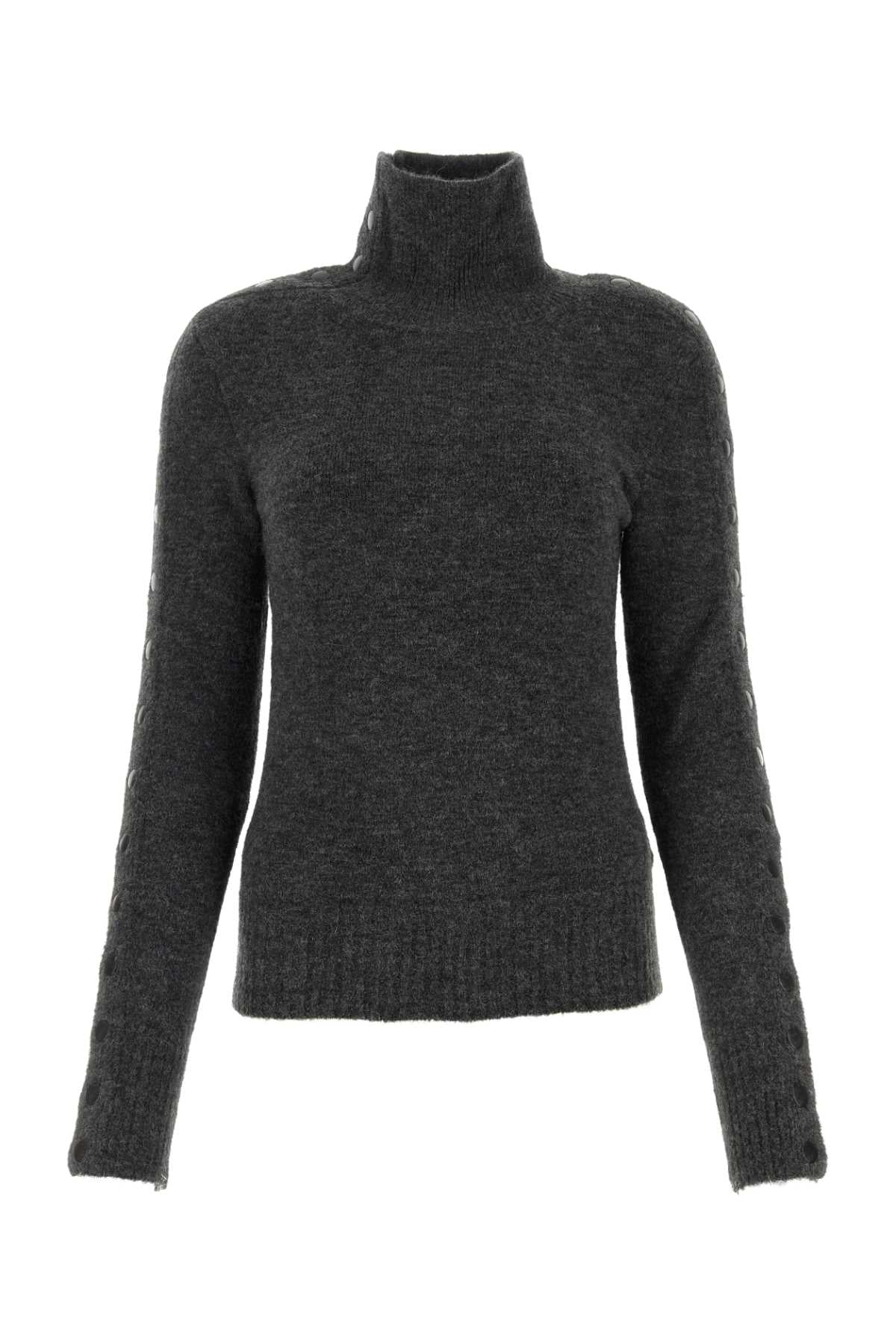 Nylon Blend Sweater — Gray
