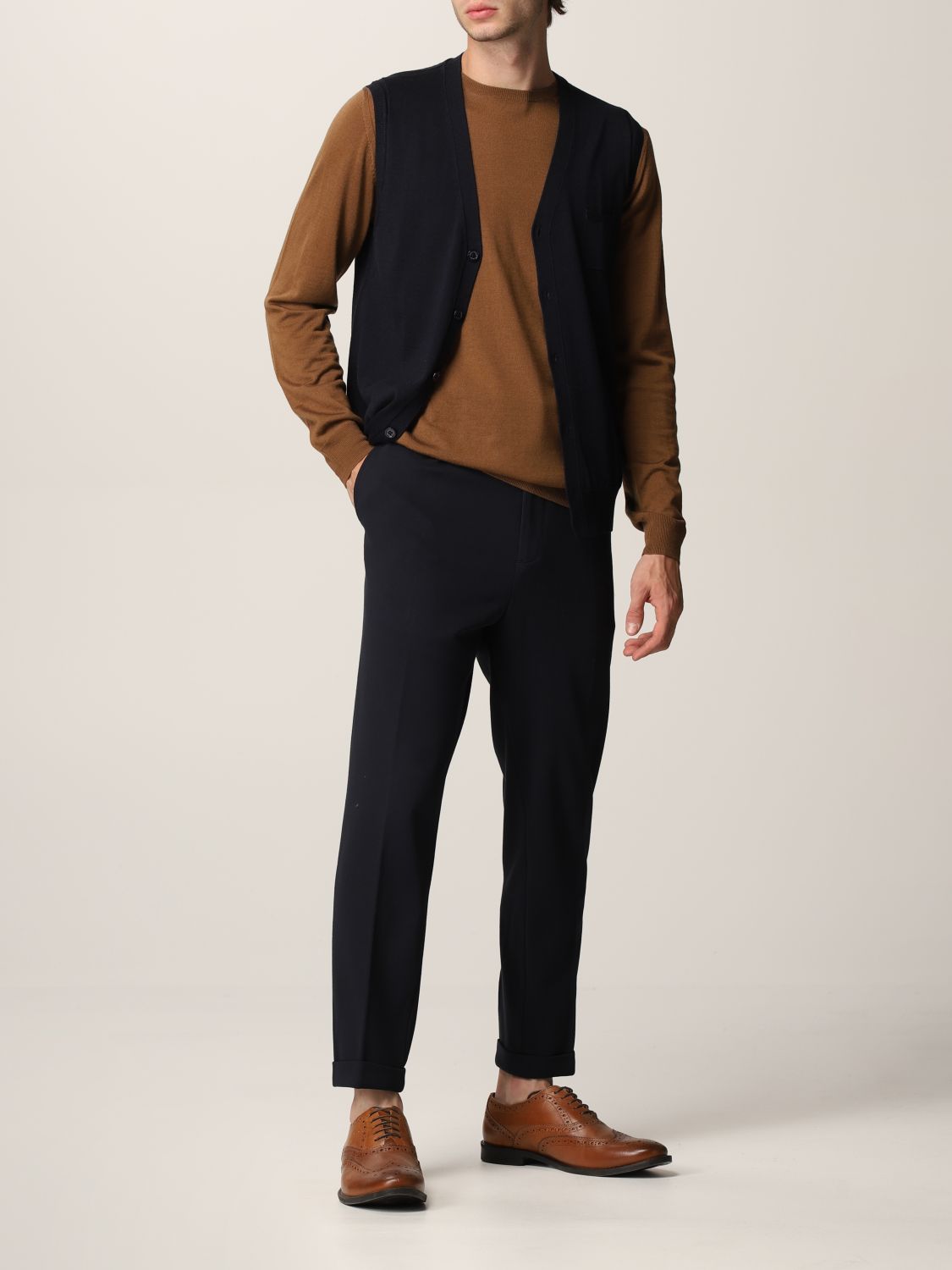 Suit Vest Men color Blue