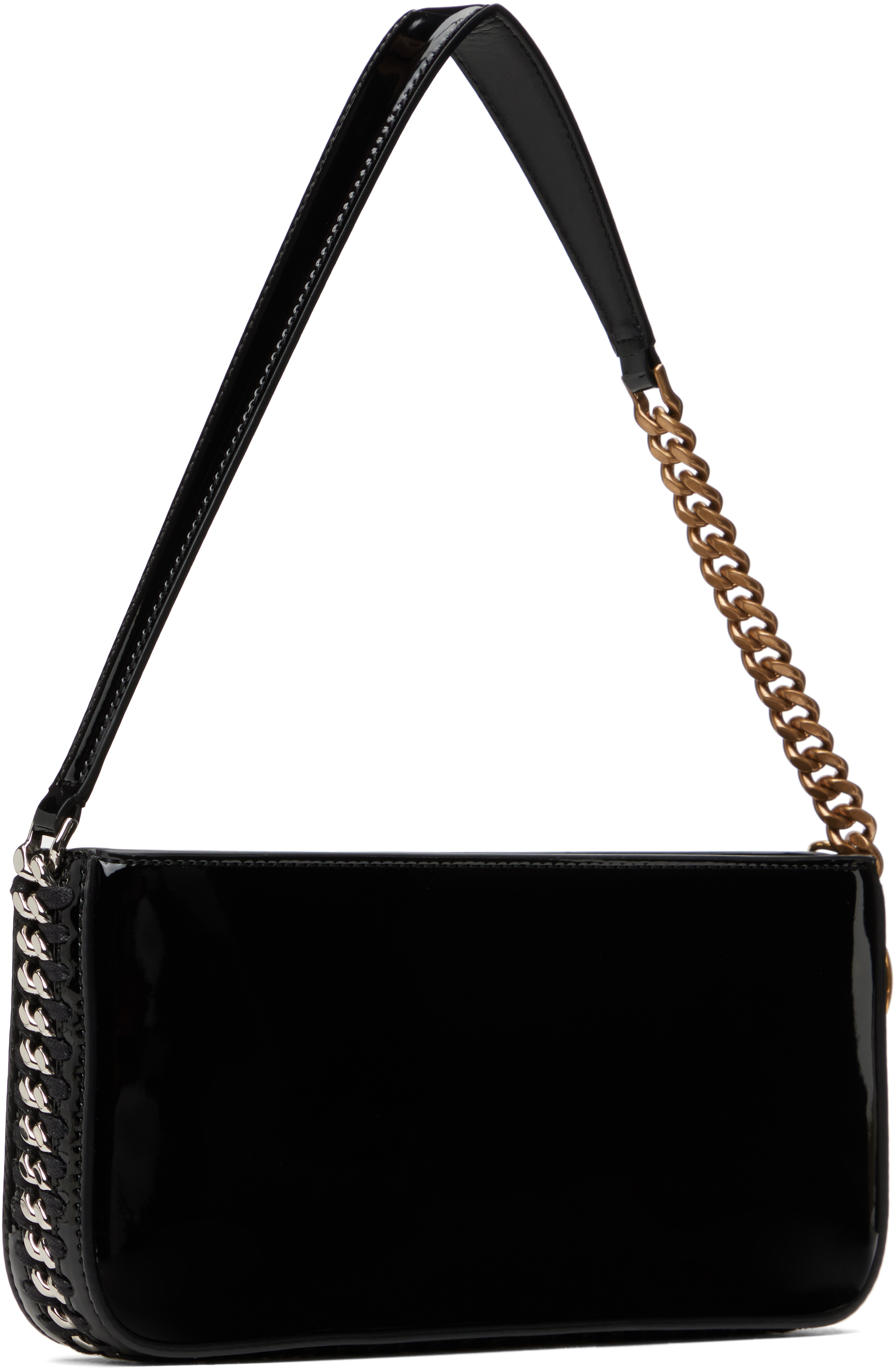 Stella McCartney Black Frayme Baguette Shoulder Bag