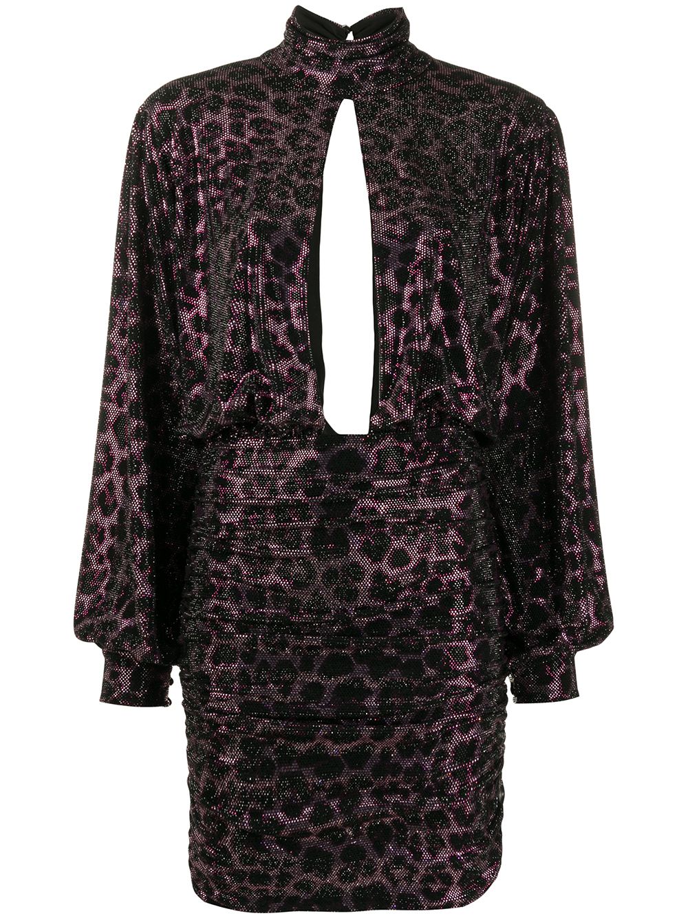 Metallic print dress
