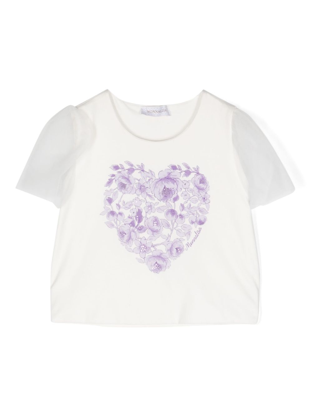 Floral-print cotton T-shirt - White