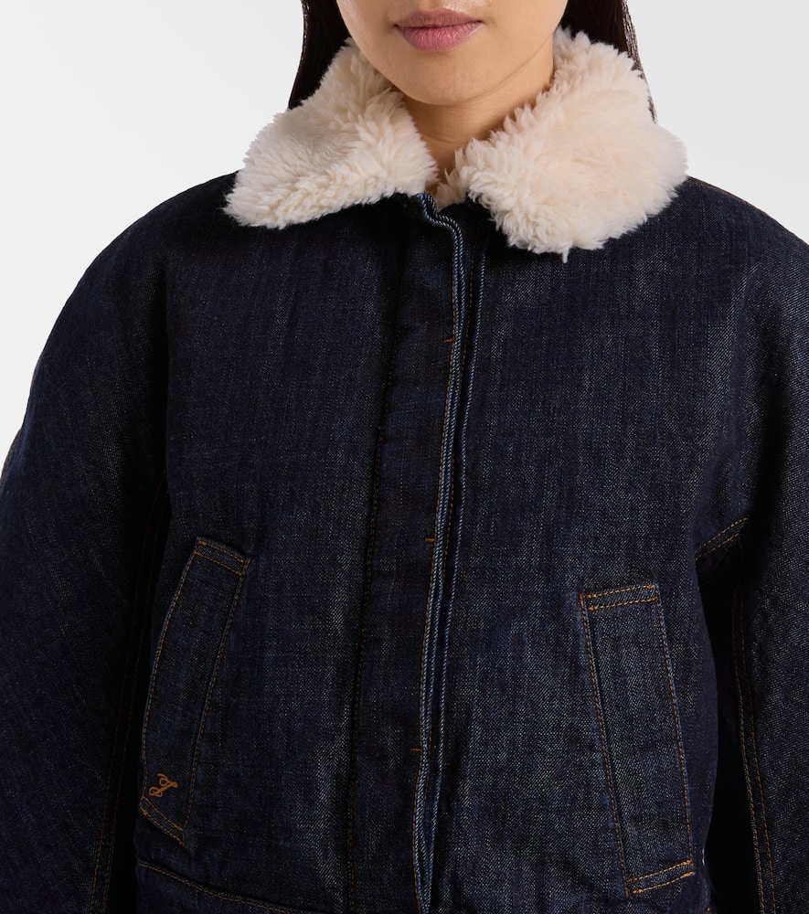 Denim blouson jacket