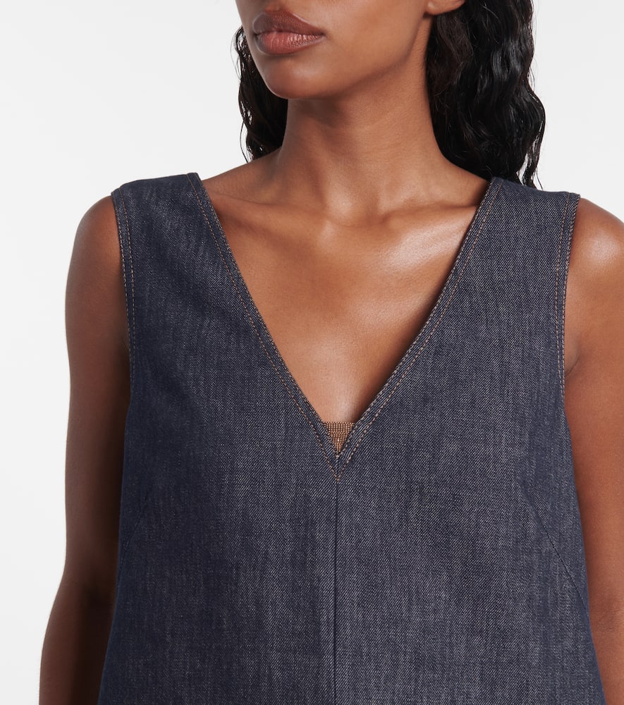 Monili cotton twill minidress