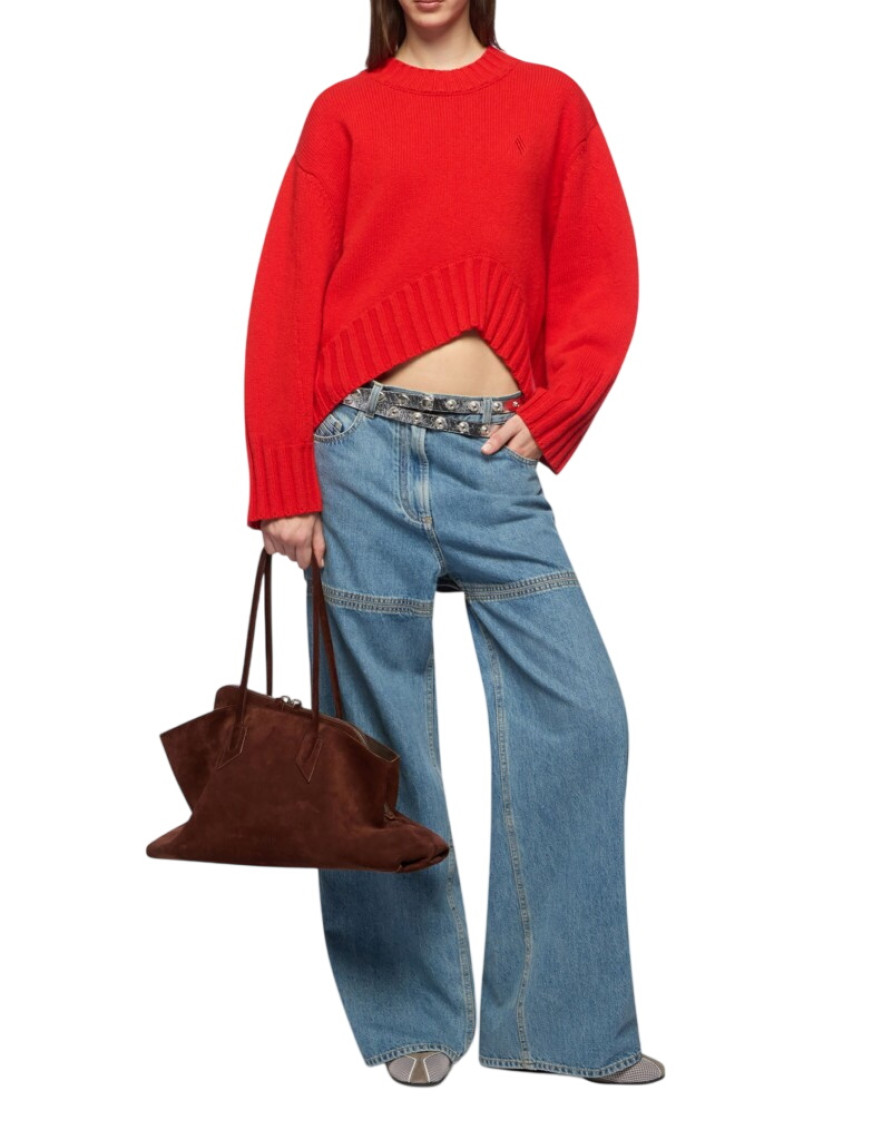 Red Crew Neck Sweatshirt