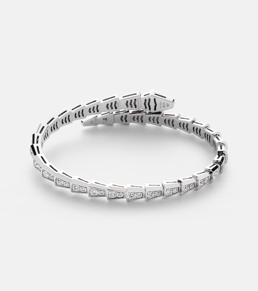 Bvlgari Serpenti Viper 18kt white gold bracelet with diamonds