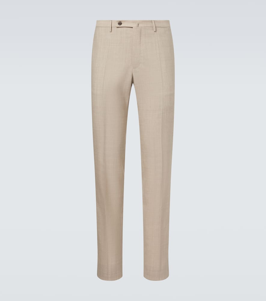 Virgin wool slim pants
