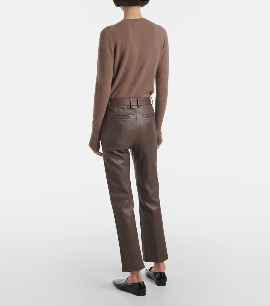Coleman leather slim pants