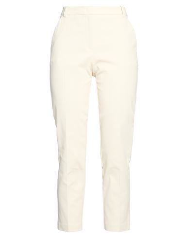 Woman Pants Off white Size 6 Cotton, Elastane