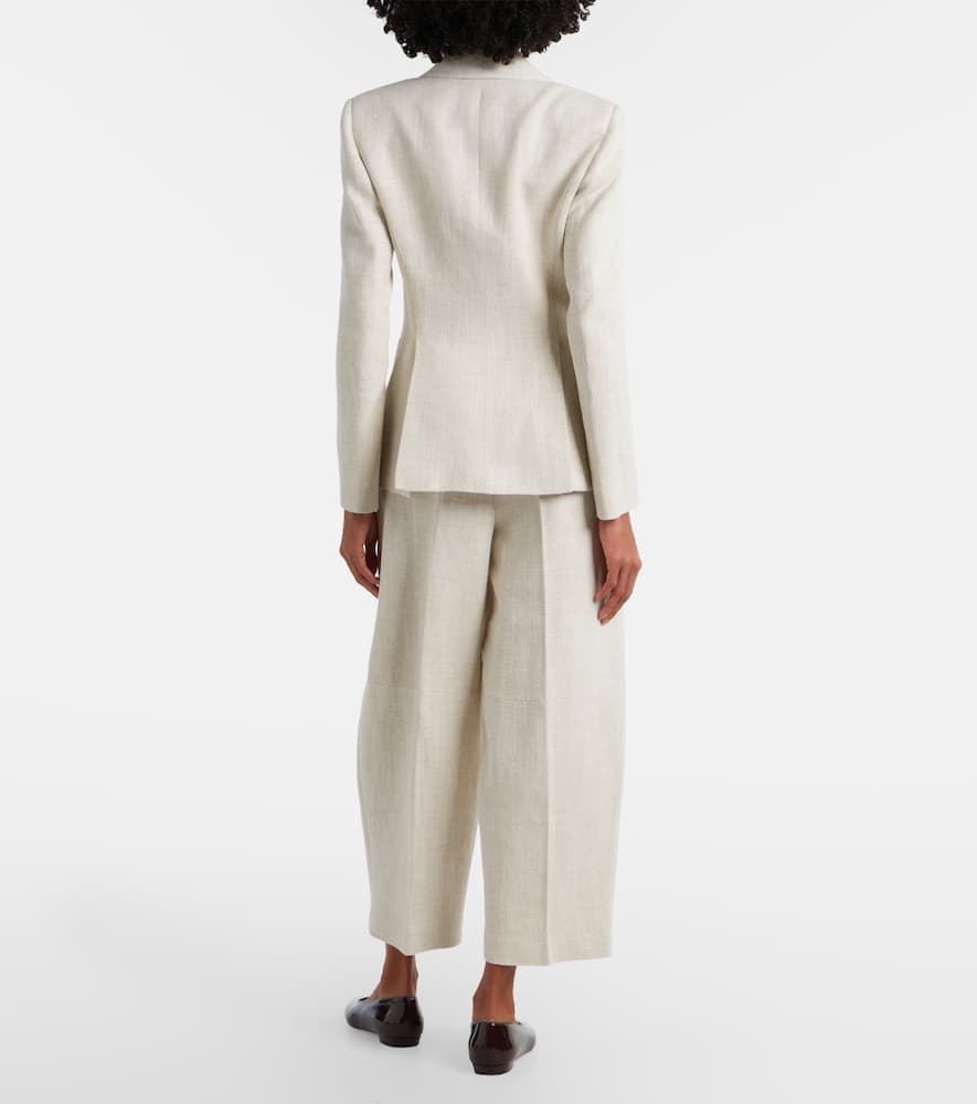 Dash cropped barrel-leg pants