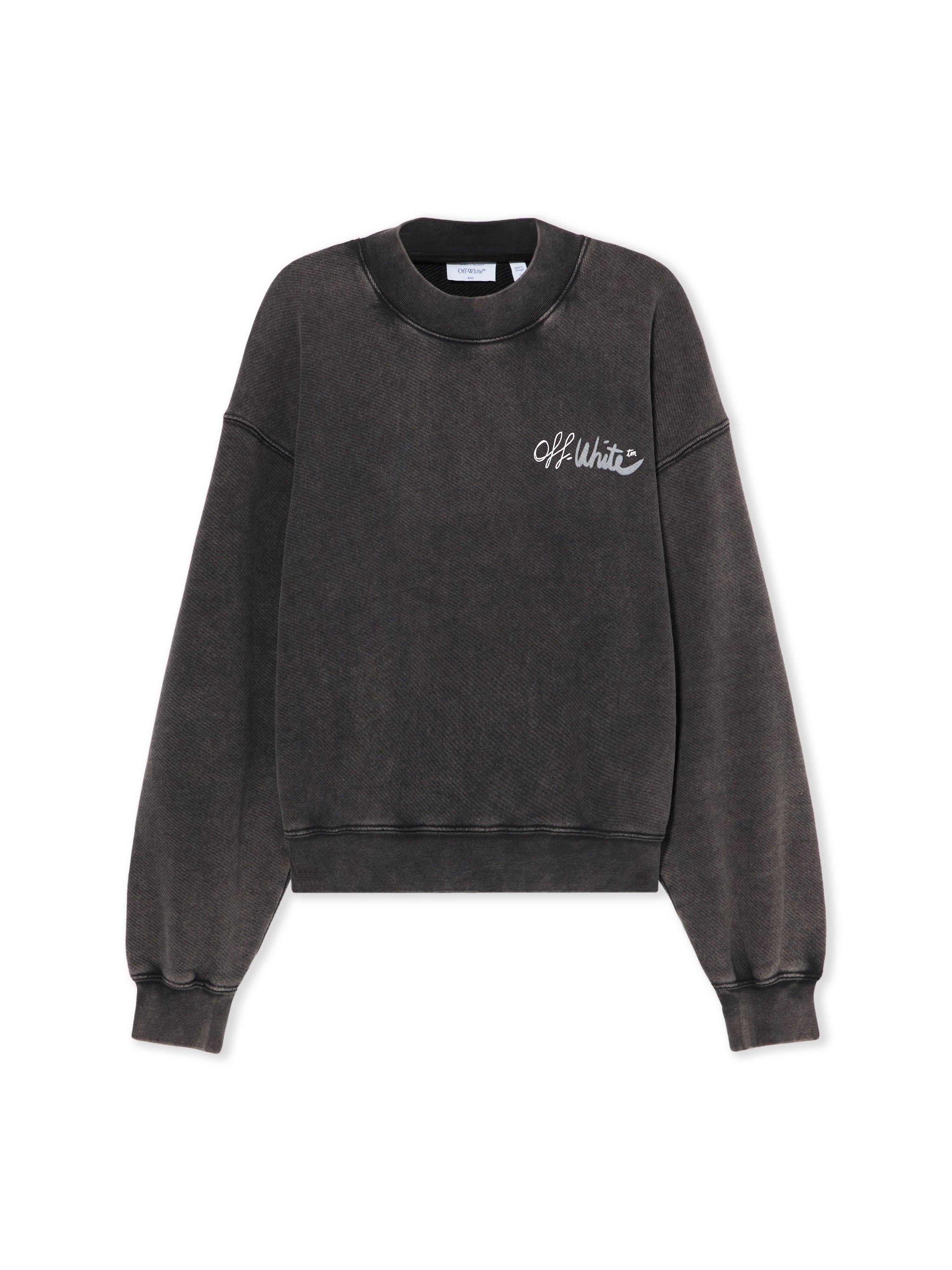 Off Marker Over Crew Sweatshirt - Female Sweatshirts Marble Black