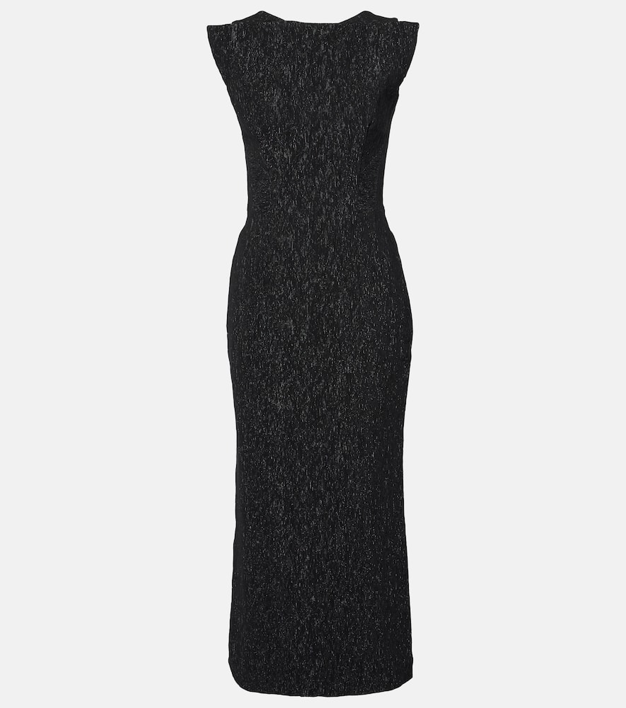 Singular open-back lamé cocktail dress