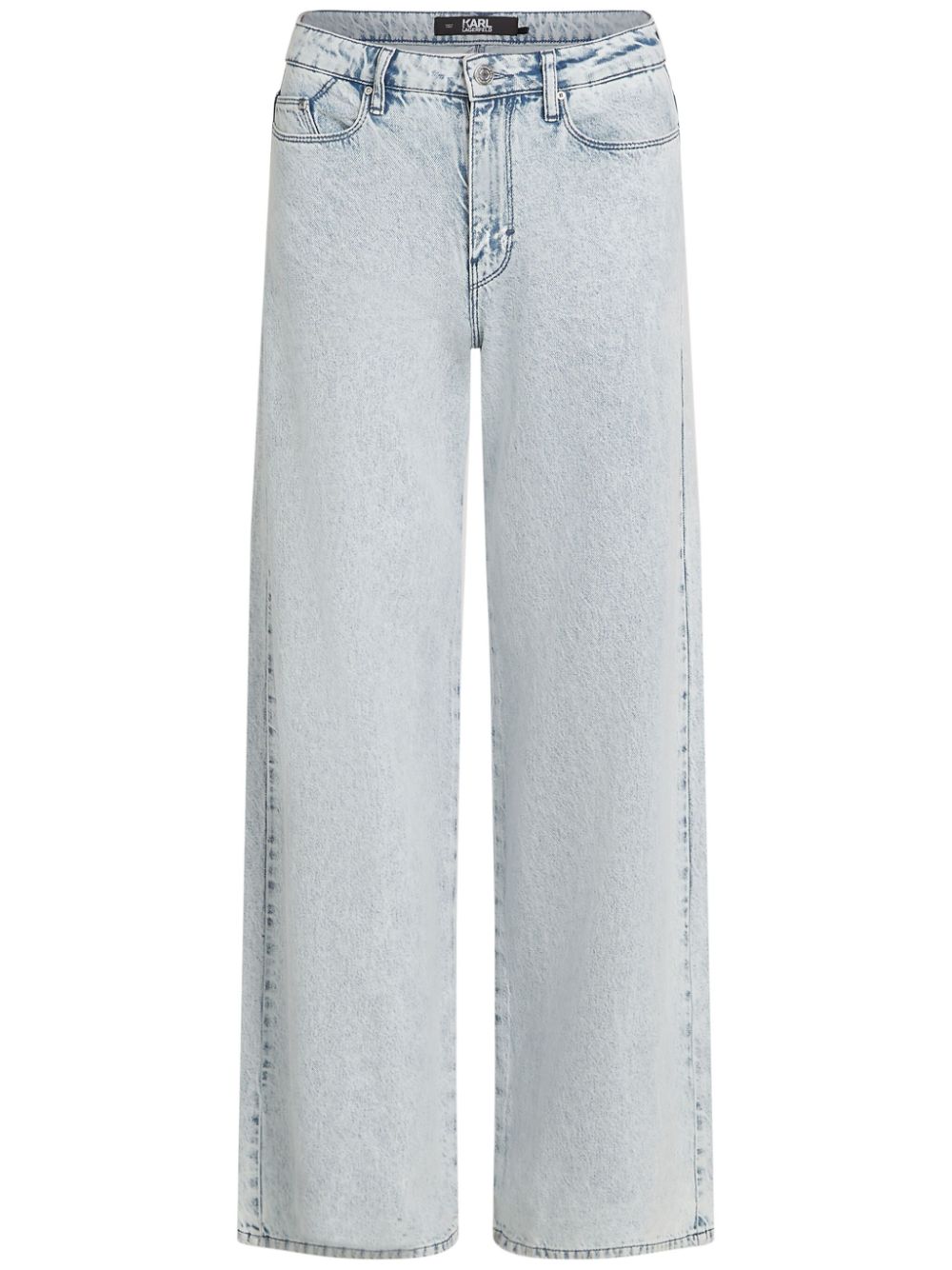 Mid-rise wide-leg jeans - Blue