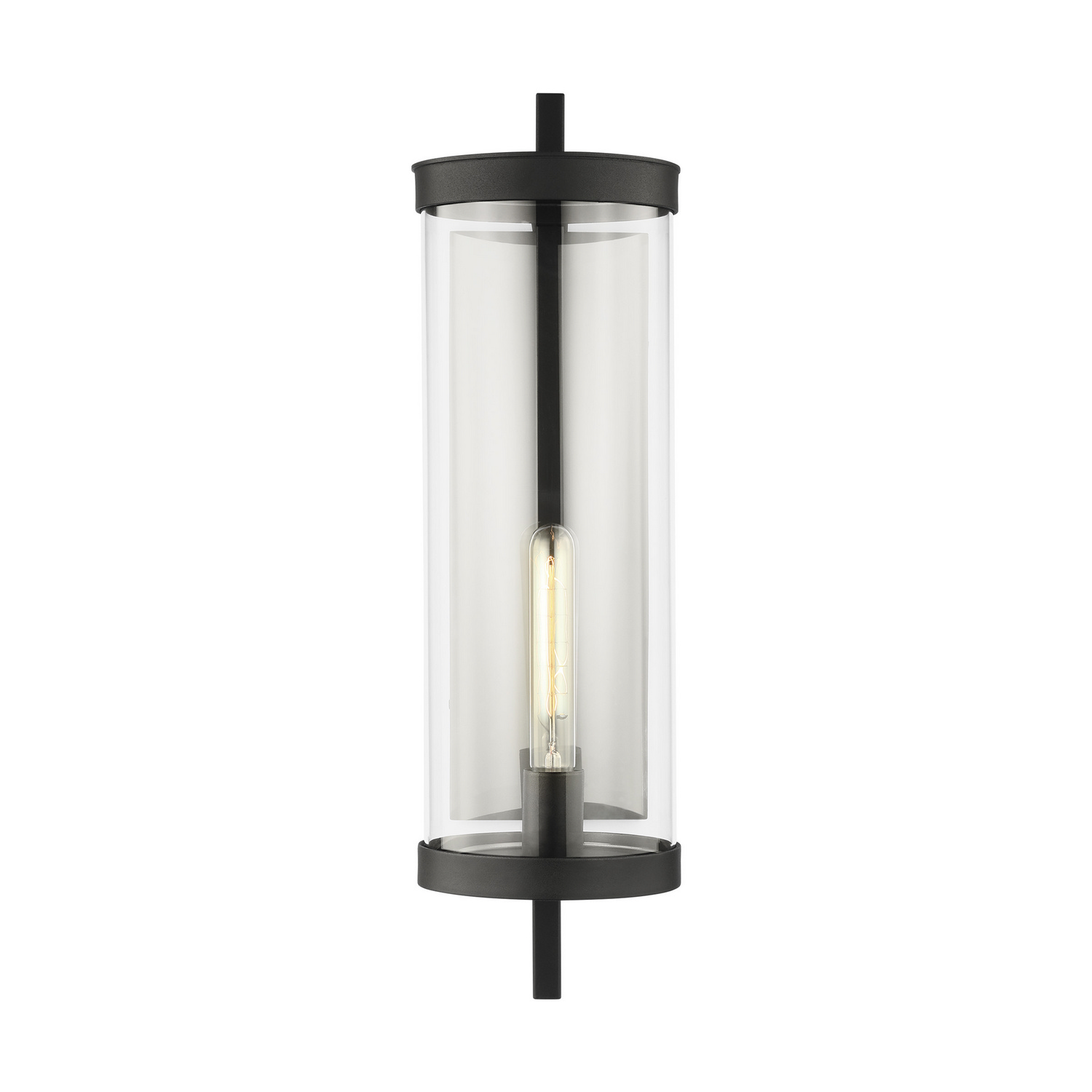 Visual Comfort Studio Eastham Outdoor Wall Light in Textured Black by Chapman & Myer