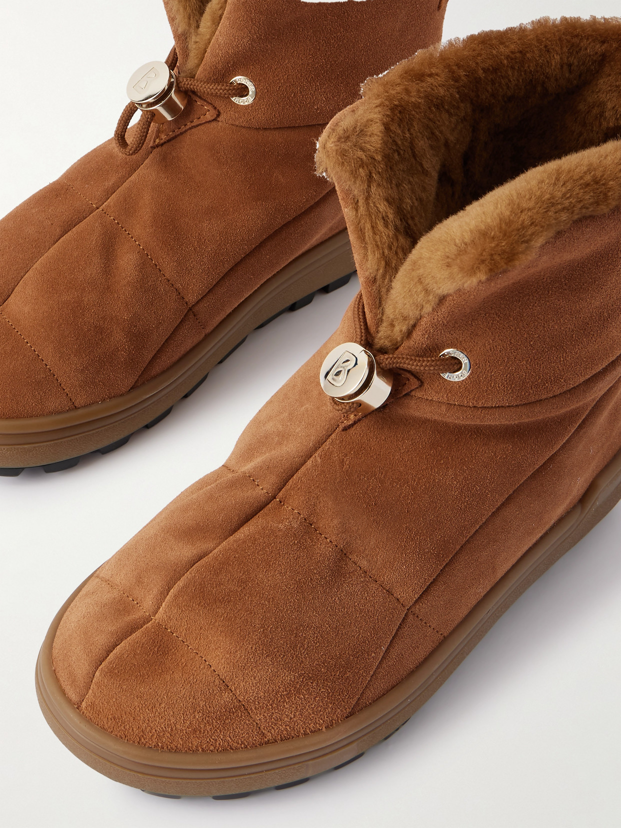Chamonix Shearling-lined Suede Ankle Boots - Brown