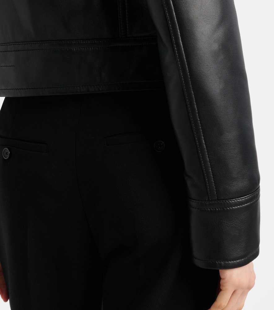 Caron cropped leather jacket