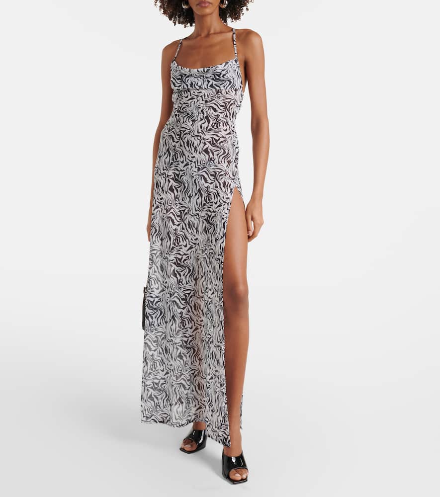 Sahara zebra-print maxi dress