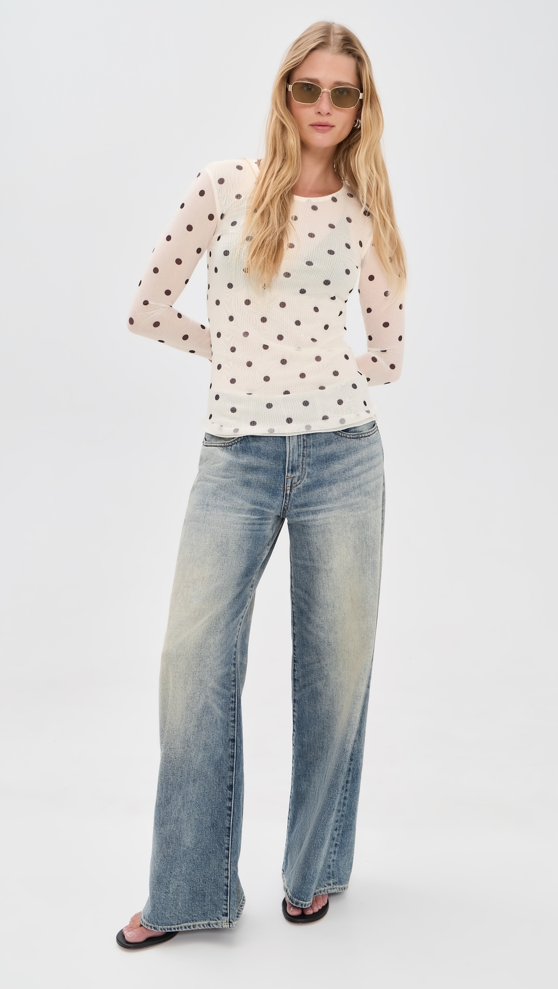 Jodie Top Egret Creme Dot